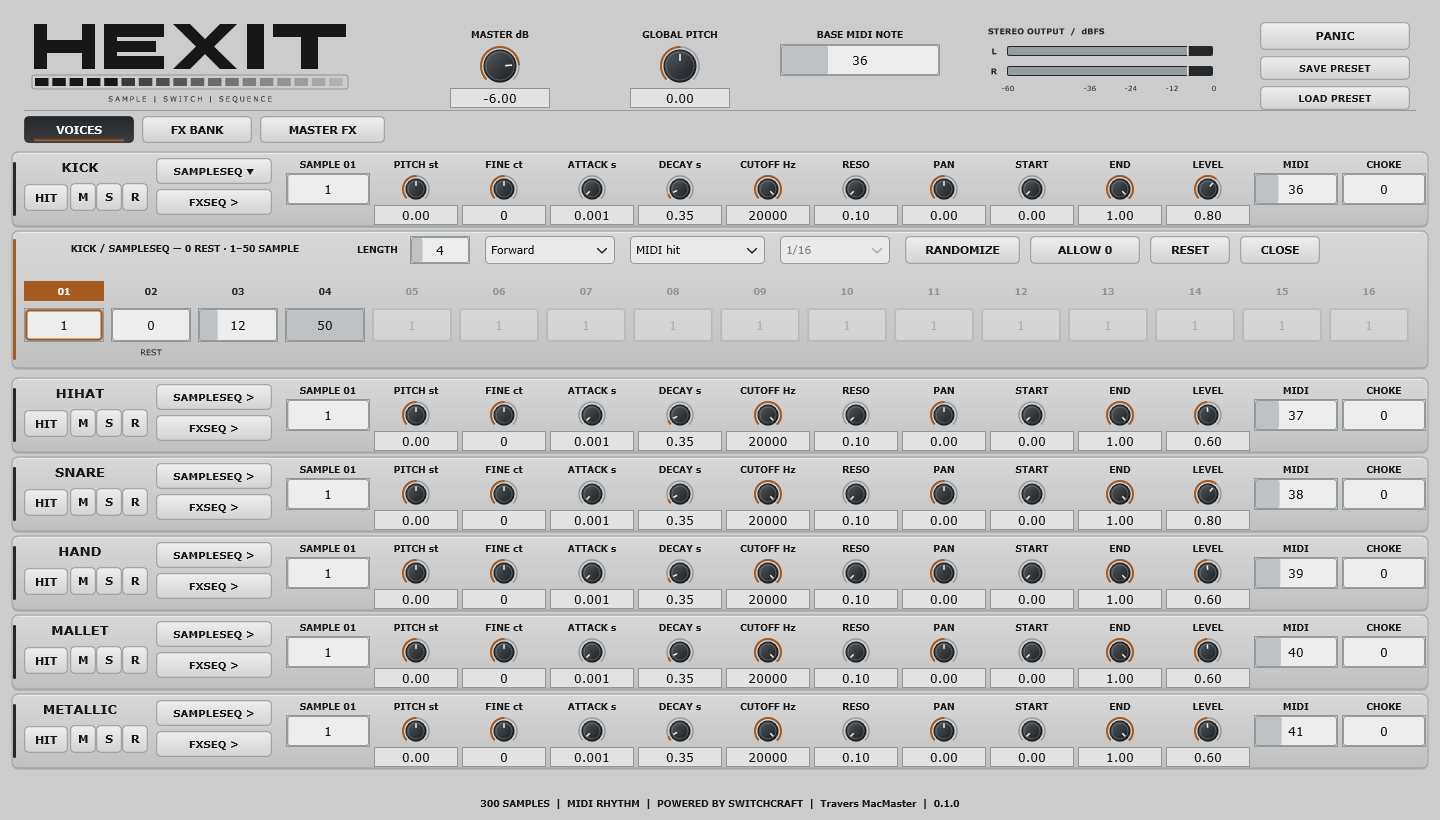 HEXIT interface